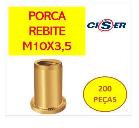 Imagem de Rebite Com Rosca Interna  Porca Rebite 3,5 H 23 M10 C/ 200