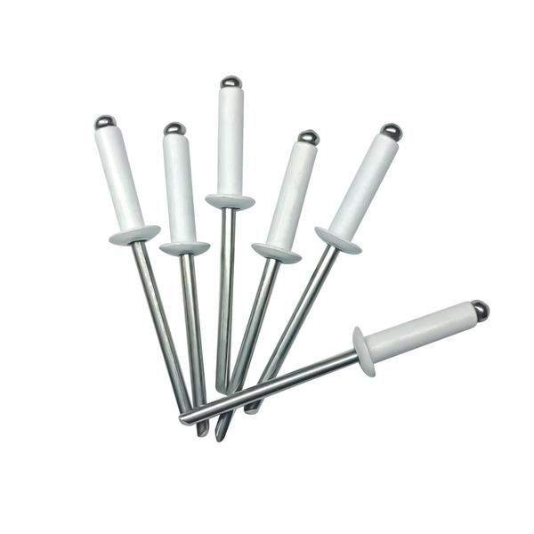 Imagem de Rebite repuxo 416 - 4,0x16 - aluminio branco - pct c/100 pcs - DURALYT