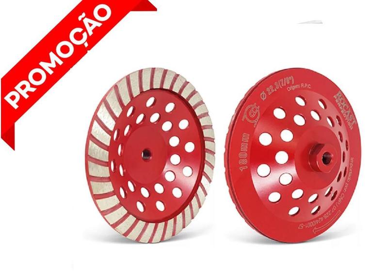 Rebolo Prato Diamantado Lixadeira 100Mm Rosca M14 Desbaste - Rocast Imagem de Rebolo Prato Diamantado Lixadeira 100Mm Rosca M14 Desbaste