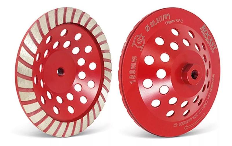 Rebolo Prato Diamantado Lixadeira 100Mm Rosca M14 Desbaste - Rocast Imagem de Rebolo Prato Diamantado Lixadeira 100Mm Rosca M14 Desbaste