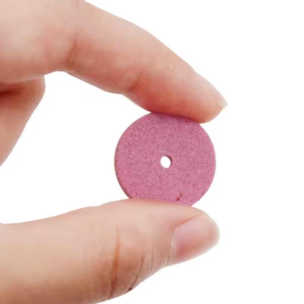 Imagem de Rebolo Roda Abrasiva 20Mm Rosa Grão 220 Para Micro Retíficas