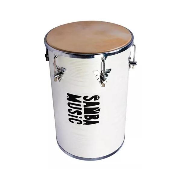 Imagem de Rebolo Samba Music Madeira 50x12 PVC Branco Wood PHX