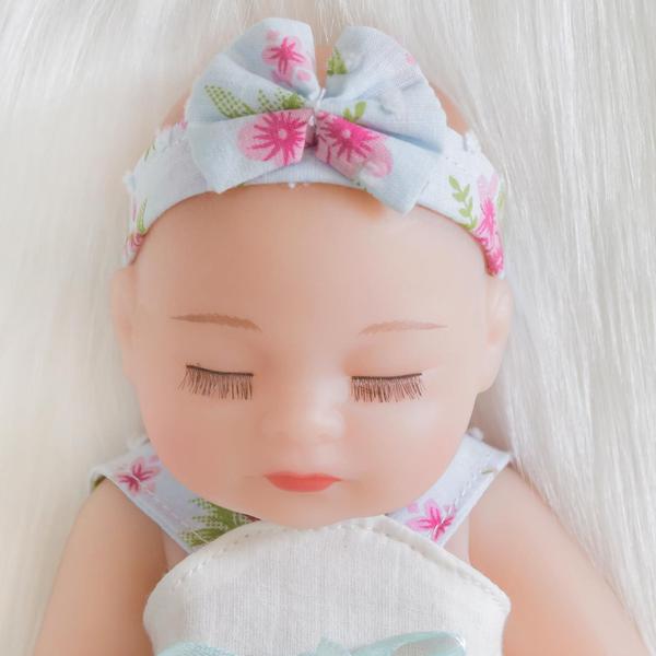 Imagem de Reborn Baby Doll ENA Realistic Silicone Vinil de 25 cm com roupas