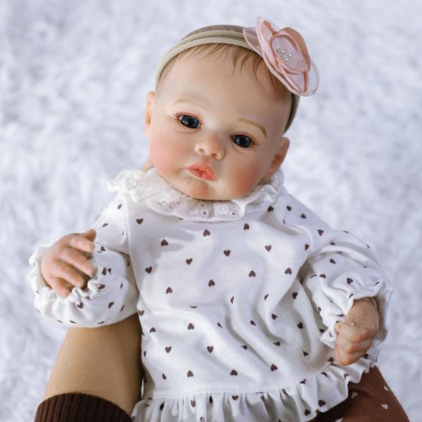 Imagem de Reborn Baby Doll KSBD Realistic Realistic Newborn Girl 45 cm