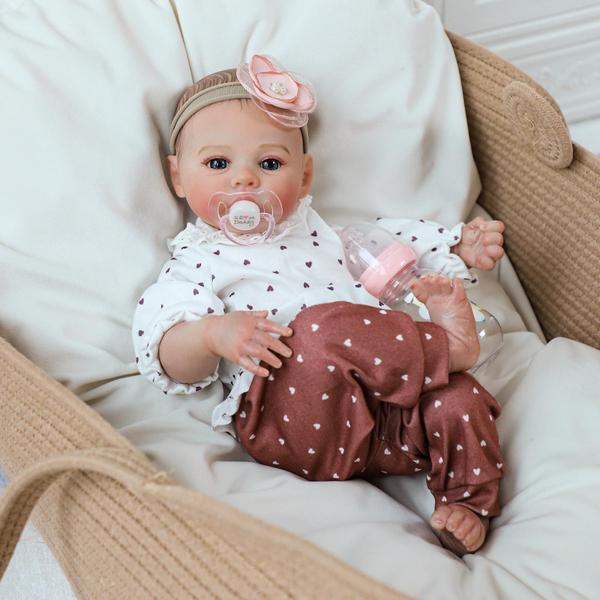 Imagem de Reborn Baby Doll KSBD Realistic Realistic Newborn Girl 45 cm