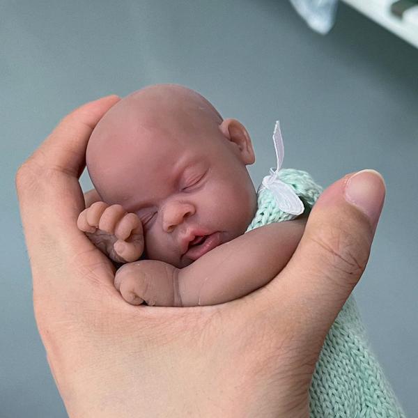 Imagem de Reborn Baby Doll Mire & Mire de silicone de 7 polegadas para corpo inteiro