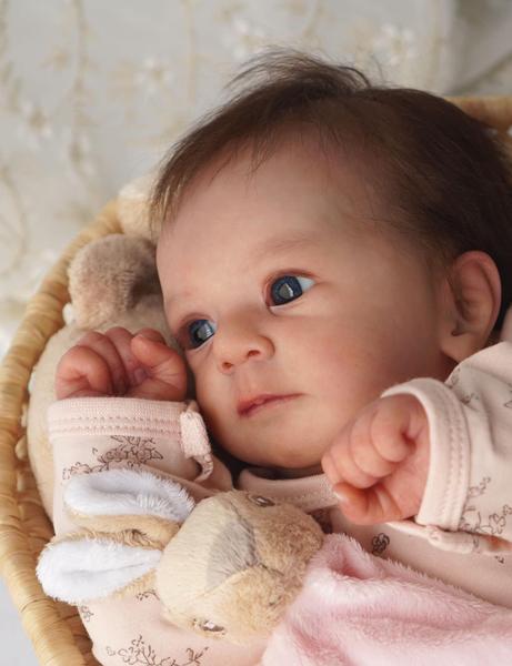 Imagem de Reborn Baby Doll RXDOLL Realistic Girl 48 cm com roupas e acessórios