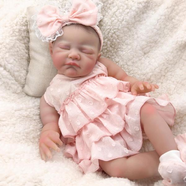 Imagem de Reborn Baby Doll XSWPL, vinil macio realista de 20 cm com acessórios