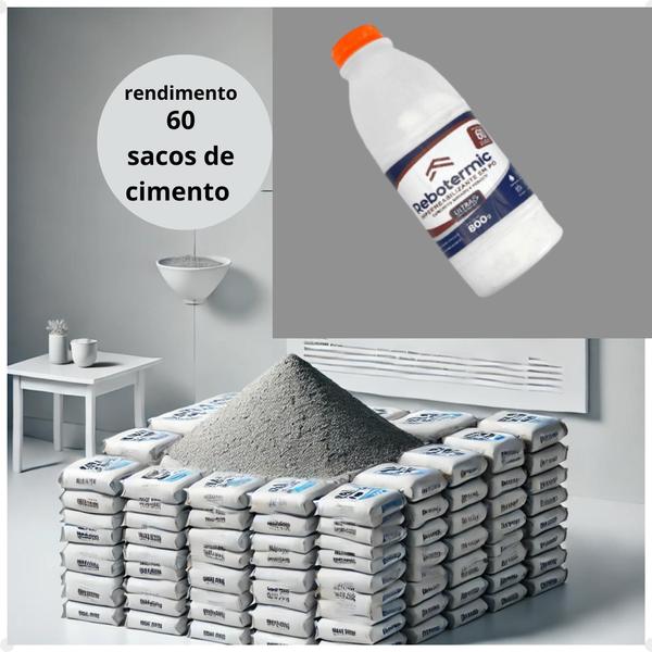 Imagem de Rebotermic Impermeabilizante em Pó 800g rende 60 sacos de cimento