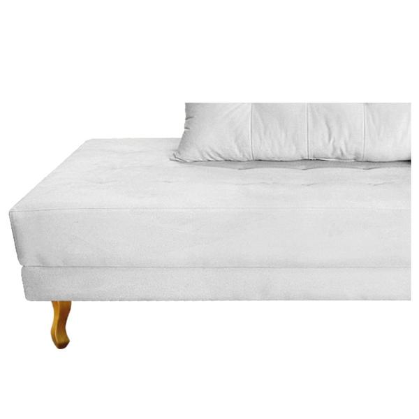 Imagem de Recamier Azura 140 cm com Almofada Lado Esquerdo Suede - ADJ Decor