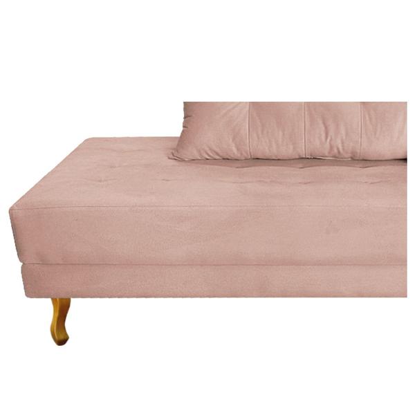 Imagem de Recamier Azura 140 cm com Almofada Lado Esquerdo Suede - ADJ Decor