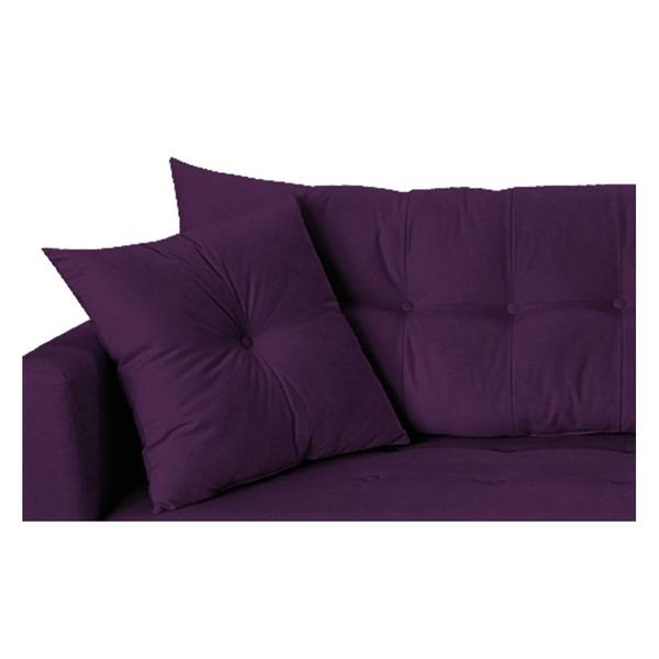 Imagem de Recamier Azura 140cm com Almofada Lado Direito Suede Roxo - Amarena Móveis