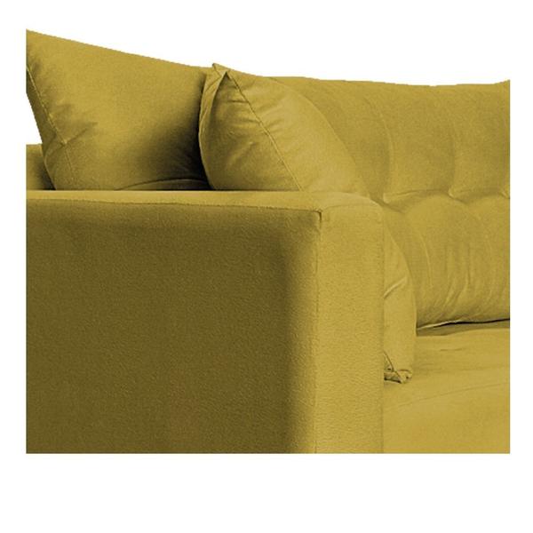 Imagem de Recamier Azura  160cm com Almofada Lado Direito Suede Amarelo - Amarena Móveis