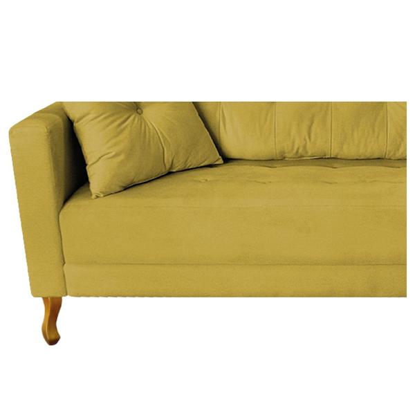 Imagem de Recamier Azura  160cm com Almofada Lado Direito Suede Amarelo - Amarena Móveis