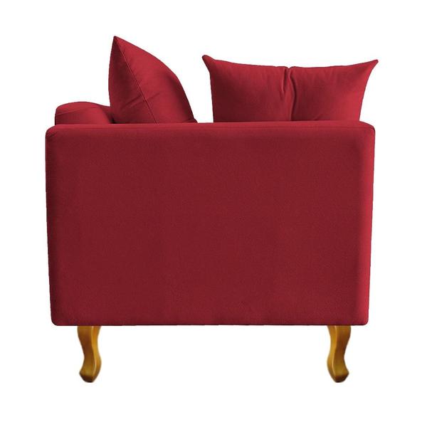 Imagem de Recamier Azura  160cm com Almofada Lado Direito Suede Vermelho - Amarena Móveis