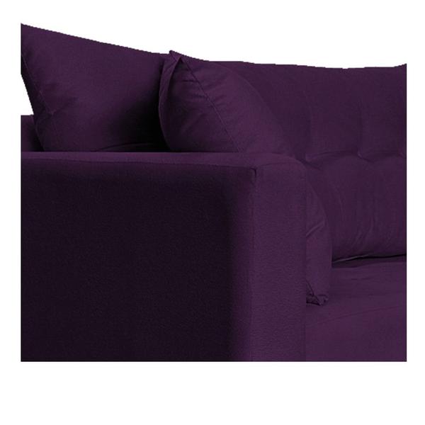 Imagem de Recamier Azura  185cm com Almofada Lado Direito Suede Roxo - Amarena Móveis