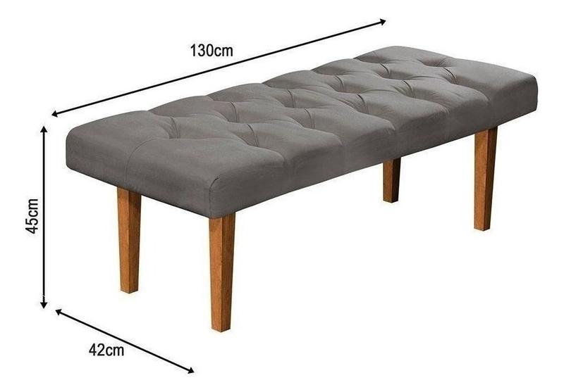 Imagem de Recamier Banco Paris Para Cama Casal 130cm Suede Pavia Decorativo