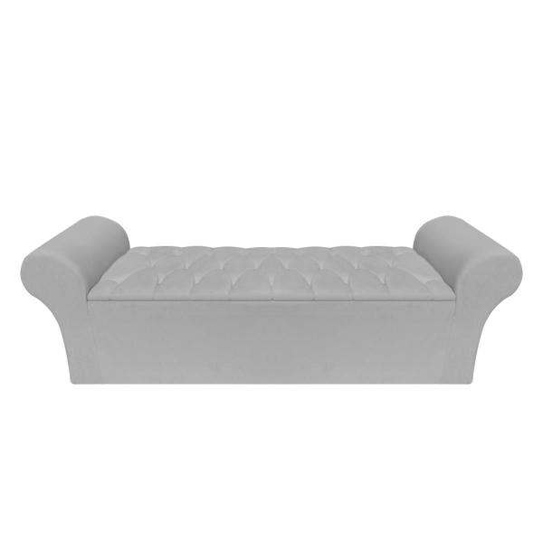 Imagem de Recamier Baú Calçadeira Chaise Quarto King 195cm Madrid