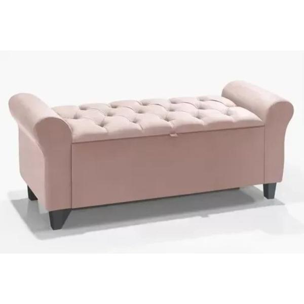 Imagem de Recamier Baú Divã Paris 135cm P/ Cama Casal - LV MÓVEIS