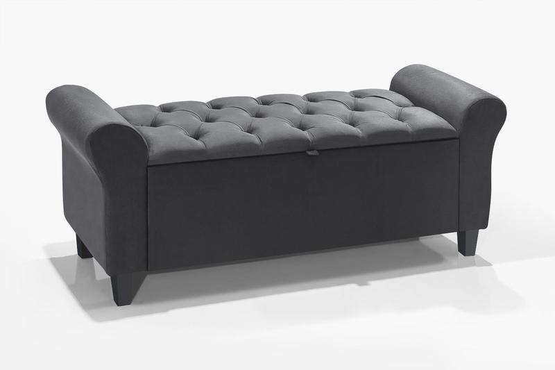 Imagem de Recamier Baú Divã Paris 155cm P/ Cama Queen - LV MÓVEIS