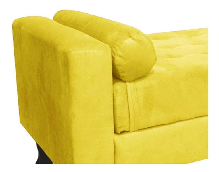 Imagem de Recamier Baú Félix 193cm Suede Amarelo