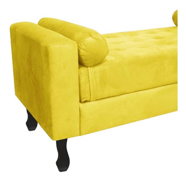 Imagem de Recamier Baú Félix 193cm Suede Amarelo