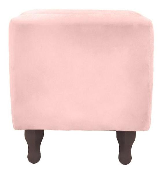 Imagem de Recamier Baú Félix 1mt Suede Rosa Bebe