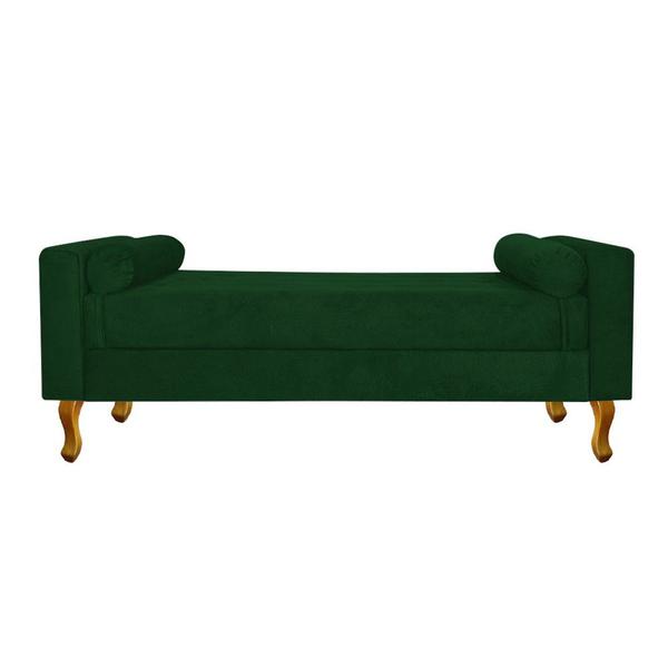 Imagem de Recamier Baú Félix Casal 140cm Suede Verde - ADJ Decor