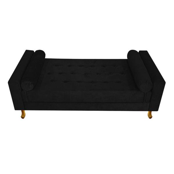 Imagem de Recamier Baú Félix Solteiro 120cm Suede Preto - ADJ Decor