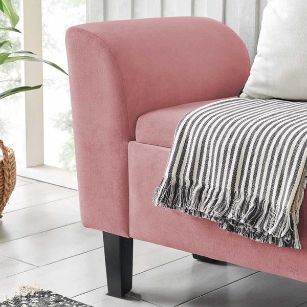 Imagem de Recamier Bau França 1,40m Suede Rose - Clique Decor