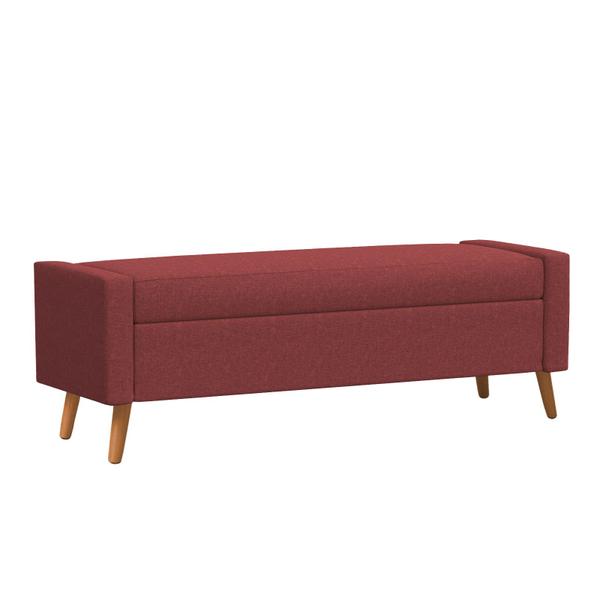 Imagem de Recamier Bau Londres 1,20m Suede Bordo - Clique Decor