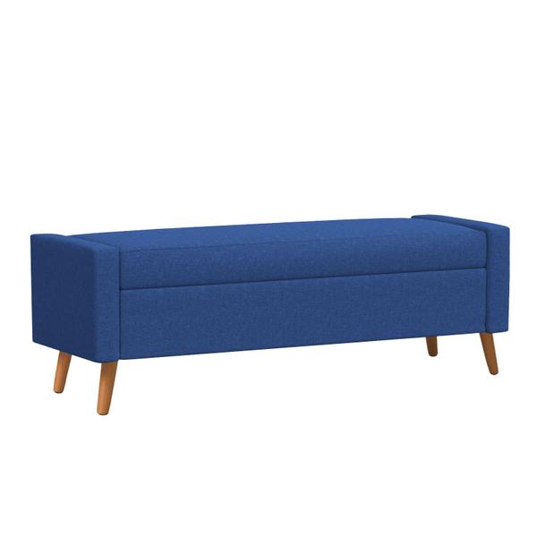 Imagem de Recamier Bau Londres 1,40m Suede Azul marinho - Clique Decor