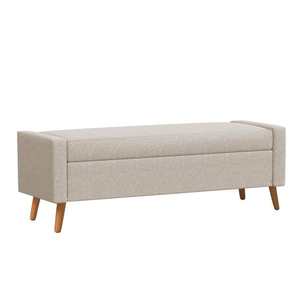 Imagem de Recamier Bau Londres 1,40m Suede Bege - Clique Decor