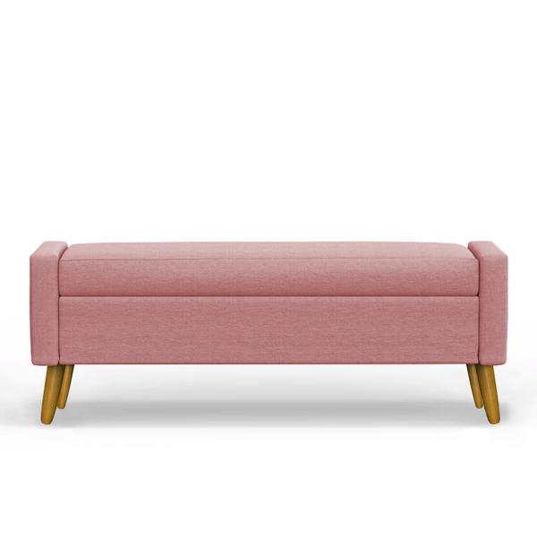 Imagem de Recamier Bau Londres 1,40m Suede Rose - Clique Decor