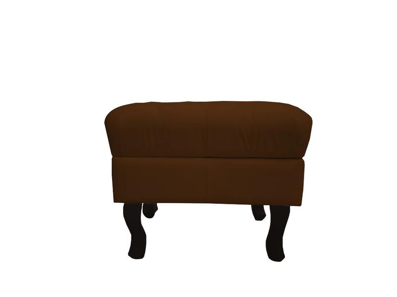 Imagem de Recamier Baú Luis Xv Capitonê Retrô 120 cm Suede Marrom Mz Decor