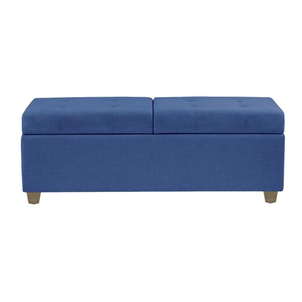 Imagem de Recamier Bau Madri 1,20m Suede Azul Marinho - Inova Decor