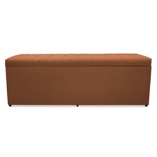 Imagem de Recamier baú mavi 195cm tecido suede terracota