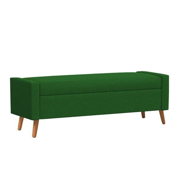 Imagem de Recamier Bau Paris 1,20m Suede Verde - Inova Decor