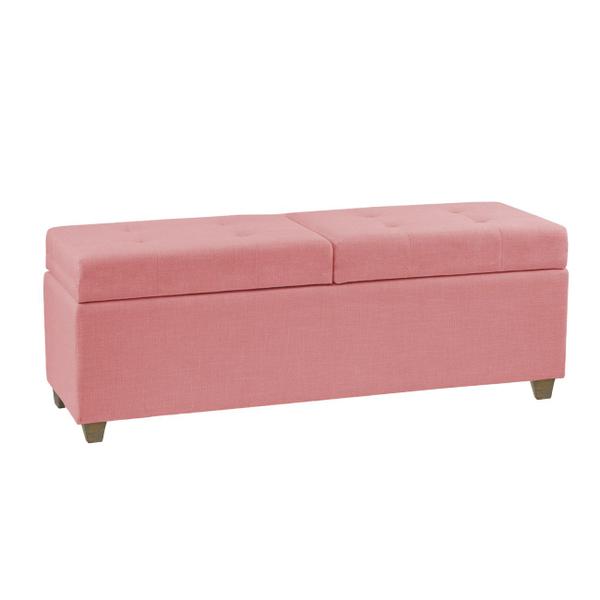 Imagem de Recamier Bau Paris 1,40m Suede Rose - Clique Decor