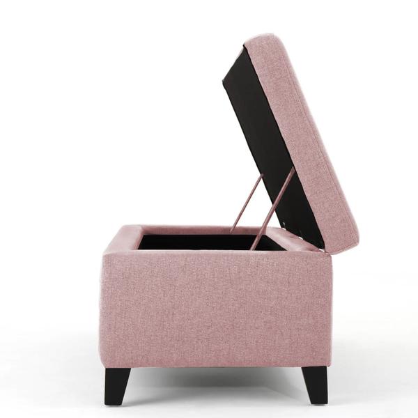 Imagem de Recamier Bau Veneza 1,40m Suede Rosa Bebe  - Clique Decor