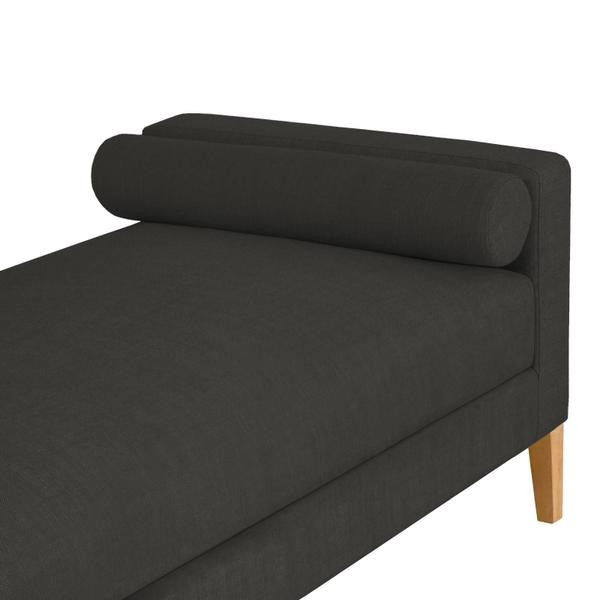 Imagem de Recamier Berlim 1,20m Suede Preto - Inova Decorações