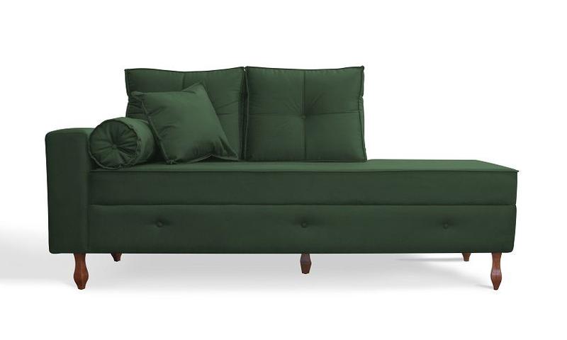 Imagem de Recamier Calçadeira Cancun 1,38 cm Suede Verde - MeuLar Decorações