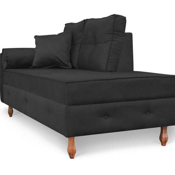 Imagem de Recamier Calçadeira Cancun 138cm X 85cm X 80cm Preto