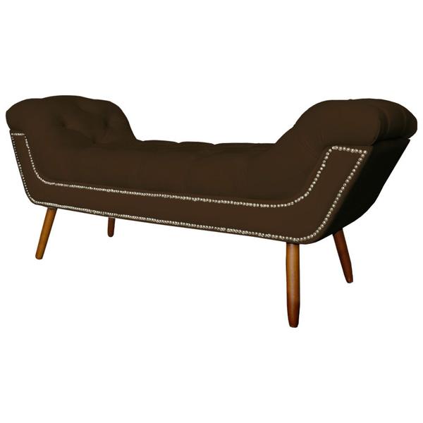 Imagem de Recamier Calçadeira Estofado Sienna King 195 Cm Suede Marrom - DL DECOR