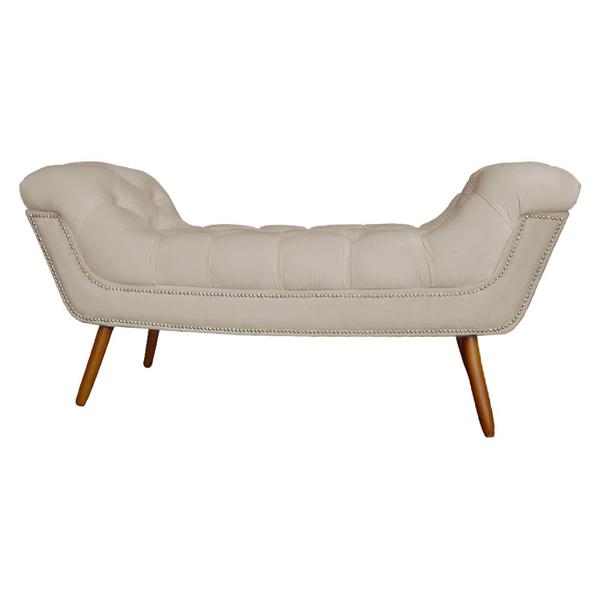 Imagem de Recamier Calçadeira Estofado Sienna Queen 160 Cm Suede Cappuccino - LM DECOR