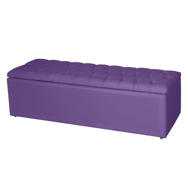 Imagem de Recamier Casal Bau king 195 cm Roxo Livia Mafer