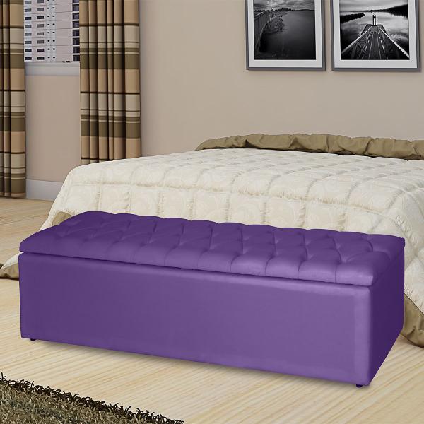 Imagem de Recamier Casal Bau king 195 cm Roxo Livia Mafer