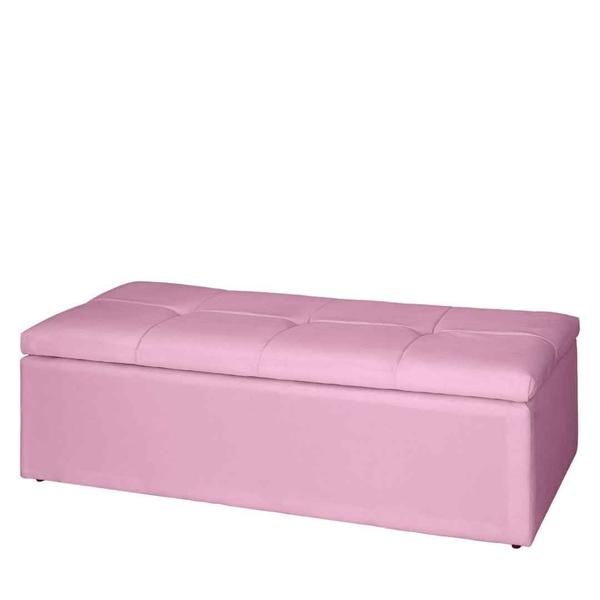 Imagem de Recamier Casal Bau queen 160 cm Rosa Bebê Carol Mafer