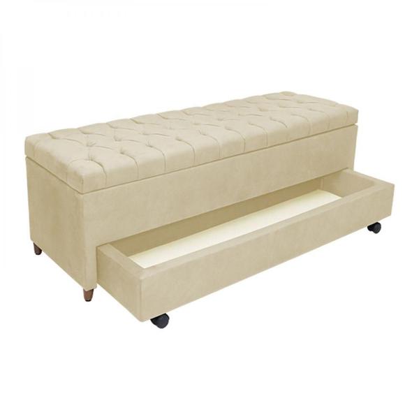 Imagem de Recamier Com Auxiliar Viuvo Suede 128X50