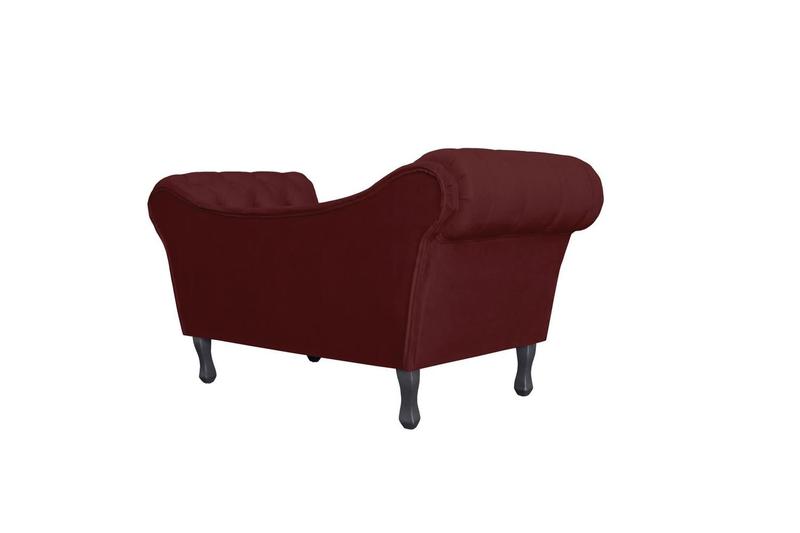 Imagem de Recamier Decorativo Divã Dubai Suede Marsala Pés Madeira Ms Decor